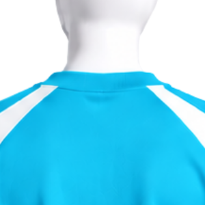 Sweat-shirt à col rond pour homme avec empiècements contrastants cyan, manches longues, pull décontracté et sportif, idéal pour l'entraînement et les activités sportives, personnalisable, vente en gros - Product Image 4