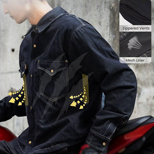 Chaqueta de Mezclilla para Motociclistas, Diseño Nuevo, Color Sólido, Estilo Urbano - Product Image 6