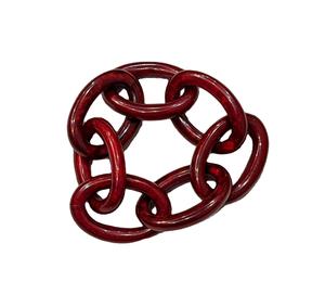 Servilletero de resina con eslabones de cadena de calidad superior con efecto de mármol, servilletero de color personalizado de diseñador para decoración de mesa de fiesta - Product Image 5