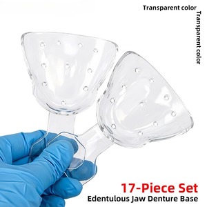 BAFA SURGICAL INSTRUMENTS Bandeja manual para impresiones dentales para mandíbulas edéntulas, resistente al calor, juego de 17 piezas para boca completa - Product Image 5