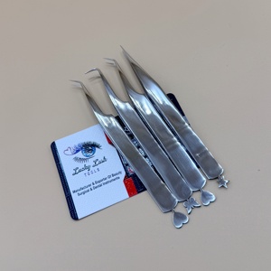 ชุดแหนบต่อขนตา Lucky Lash Tools ทำจากสแตนเลสสตีล พร้อมปลายไฟเบอร์ บรรจุในกล่องพร้อมโลโก้ที่ปรับแต่งได้ - Product Image 4