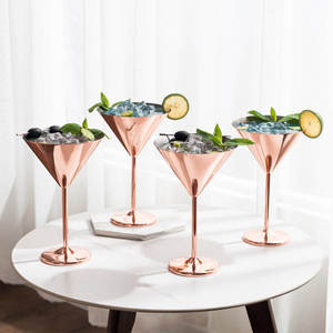 Direct Factory Sale Elegant Stainless Steel <b>Wine</b> <b>Goblet</b> Martini Cocktail Glass Rose Gold Silver for Parties Clubs Pubs Hotels - Product Image 5