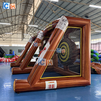 Jeu de lancer de hache gonflable d'extérieur, jeux gonflables de carnaval pour fête