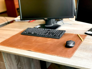 Tapis de souris en cuir de qualité supérieure, tapis de bureau antidérapant, léger, portable, décontracté, avec fermeture éclair, pour le bureau, le jeu, surface lisse, durable - Product Image 3