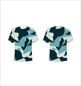 เสื้อยืดแขนสั้นผู้ชายสีชมพูลายจุด ทรงปกติ คอกลม สวมใส่สบาย ระบายอากาศได้ดี ผลิตจากผ้าโพลีเอสเตอร์ถัก ดีไซน์โลโก้ด้านหน้า - Product Image 4