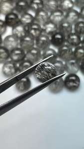 Lot de 100 cabochons ronds en rutile noir naturel, taille 10 mm, pierres précieuses en vrac, prix de gros, exportateur de rutile noir calibré - Product Image 2