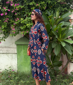 Vestido Azul Ikat para el Día - Product Image 3