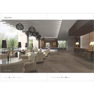 Dalles en pierre frittée Aramani Gold pleine masse, effet porcelaine, 1200x2400mm, durables pour murs de salon et salle à manger extérieurs modernes et luxueux - Product Image 4
