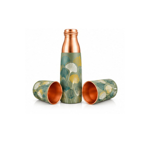 Botella de Agua de Cobre con Diseño Floral, Termo Portátil para Viajes y Uso Diario Concept Home CON-CB121 - Product Image 4