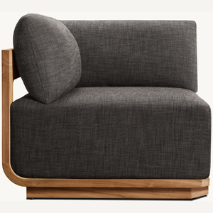 Fauteuil d'angle en teck de bonne qualité, design moderne, adapté au salon ou à la chambre, durable - Product Image 1