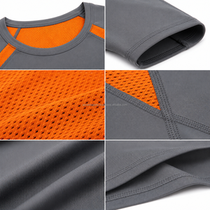 Men <b>Skin</b>-Fit Performance Compression Shirt Short Sleeve Breathable Custom <b>Base</b> <b>Layer</b> OEM Quick Dry Workout Running Training - Product Image 6