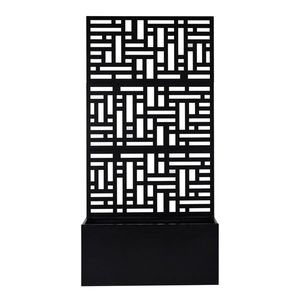 70 Inch Height Metal Garden Bed with Trellis Planter Box for Climbing Plants & Vegetables Fence Trellis & Gate - Product Image 4