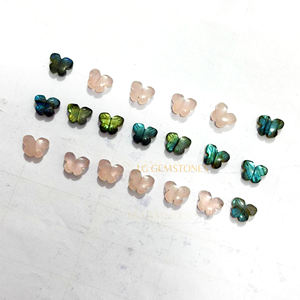 Venta al por mayor de labradorita natural tallada en forma de mariposa, piedra preciosa artesanal con forma de mariposa, proveedor de piedras preciosas sueltas de la India - Product Image 2