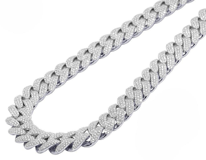Luxury Ice Cuban Link Chain <b>Necklace</b> 925 Silver Diamond Curb Chain Bold <b>Statement</b> Jewelry For Men And Women Premium Fine Fashion - Product Image 4