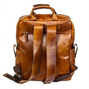 Sac à dos pour femme en cuir véritable, élégant et tendance, avec bandoulière réglable et fermeture éclair, personnalisable - Product Image 1