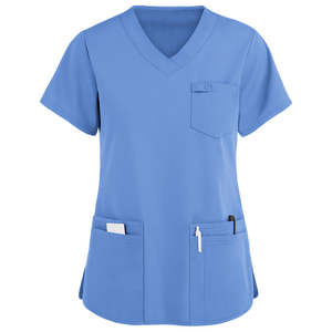Conjuntos de Uniformes Médicos de Poliéster, Rayón y Spandex para Mujer, Pantalones Jogger y Blusa de Manga Corta - Product Image 5