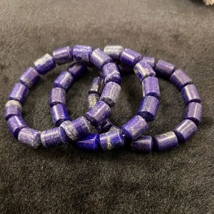 Bracelet en pierre naturelle de Lapis Lazuli, bracelet de guérison en cristal, bracelet perlé en pierres précieuses, bijoux en Lapis Lazuli bleu, cadeau de méditation Reiki, vente en gros - Product Image 1