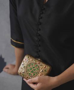 Bolso de mano de latón con cadena y grabado, precio razonable, tacto premium, accesorios de boda para mujer con opción OEM/ODM - Product Image 2