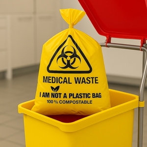 Bolsas Compostables y Biodegradables de PLA para Residuos Químicos y Médicos |   Bolsas de Eliminación de Residuos Peligrosos a Base de Plantas con Sellado Térmico para Hospitales y Laboratorios - Product Image 3