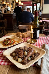 Vaisselle en palmier d'arec naturel pour la restauration et l'hôtellerie, assiettes carrées de 6 pouces, plats pour dîner et en-cas rapides - Product Image 1