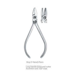 Pinzas Stop V-Bend de mango largo con cortador de extremo distal para uso en procedimientos dentales y de examen, de Dentavex - Product Image 3