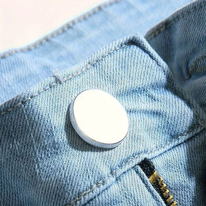 Pantalones Cortos de Lona de Alta Calidad, Vaqueros Azules de Cintura Alta a la Moda, Pantalones Casuales con Cintura Elástica y Cordón Ajustable para Hombre, 180g, Tejido de Secado Rápido - Product Image 3