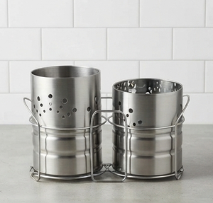 Porte-couverts multifonctionnel en acier inoxydable moderne et créatif de taille moyenne, personnalisable, élégant, pour cuillères, fourchettes et couteaux - Product Image 1