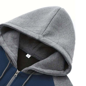 Survêtements à capuche zippés pour hommes actifs, sport, jogging, fitness, gym, course à pied, légers, confortables, pour l'extérieur - Product Image 4