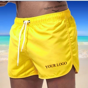 Pantalones Cortos Casuales para Hombre, Color Verde Claro, Cintura Media, Cierre con Cordón, Transpirables, con Logotipo Personalizado Estampado en la Parte Delantera, 100% Poliéster - Product Image 6