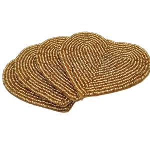 Posavasos Portátiles Hechos a Mano con Cuentas de MS HANDICRAFT - Regalos Religiosos y de Iglesia Clásicos con Base de Poliéster (4x4 Pulgadas) - Product Image 3