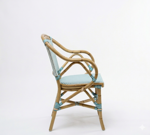 Sillón Doble Bistro Napoli - Silla de Jardín de Ratán y Aluminio al por Mayor - Silla de Comedor de Ratán - Product Image 4