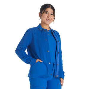 Chaqueta de Enfermera de Alta Calidad, Estilo Jogger Cómodo, Cuello Acanalado Elegante, Hecha de Spandex para Uniformes Profesionales - Product Image 4