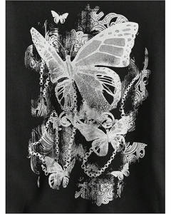 Sudadera Extra Grande para Mujer con Gráfico de Mariposa Blanca, Transpirable y de Secado Rápido - Product Image 5
