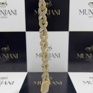 IGI Certified VVS Diamond Hip Hop Style Gold Plated S925 Silver Jewelry Custom baguette Cut Fine Chain & Link Bracelets for <b>Men</b> - Product Image 1