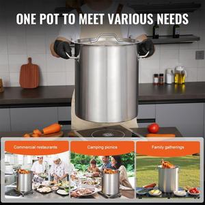 Professional Classic Stainless Steel Stock <b>Pot</b> Lid Dishwasher Safe Large Capacity Heat Resistant Easy Cleaning for <b>Soup</b> Making - Product Image 6