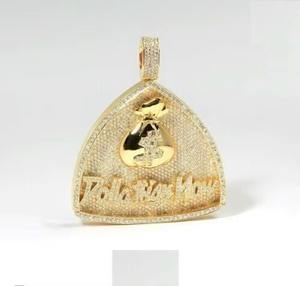 จี้โมอิสซาไนต์แท้ทรงกลม 5 กะรัต แบบกำหนดเอง ชุบทองคำเหลือง 14K - Product Image 2