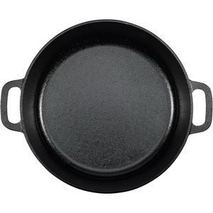 Pentola Olandese in Ghisa Resistente da 7 Litri, Nera, Rotonda con Coperchio e Doppi Manici, Adatta al Forno - Product Image 1