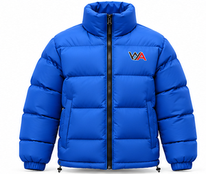 Chaqueta Acolchada para Hombre, Personalizada al por Mayor, Color Azul Cobalto, Gruesa, Térmica, con Cuello Alto, para Invierno, OEM - Product Image 1