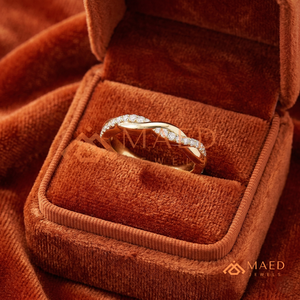 Bague d'éternité tressée Eternal Love en or 14 carats, bague torsadée infini, bagues de mariage pour l'anniversaire de mariage, bijoux, bague en diamant - Product Image 4