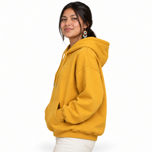 Hoodie oversize premium pour femme en coton brossé, coupe décontractée, toucher doux, idéal pour les tenues décontractées, les voyages et le streetwear. - Product Image 2