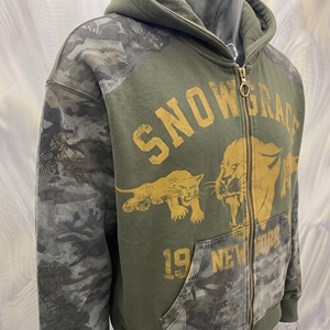 เสื้อฮู้ดซิปผู้ชาย Snowgrace ลายพราง พิมพ์โลโก้ด้านหน้า ทรงปกติ สไตล์ลำลองสำหรับฤดูใบไม้ร่วง ผ้าฝ้าย 100% เฟรนช์เทอร์รี่ - Product Image 5