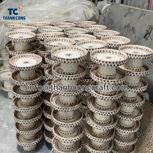 Wholesale Decor Factory MOTHER OF PEARL <b>TRAY</b> Luxury Round Shape ROUND MOTHER OF PEARL <b>TRAY</b> Vietnam - Product Image 3