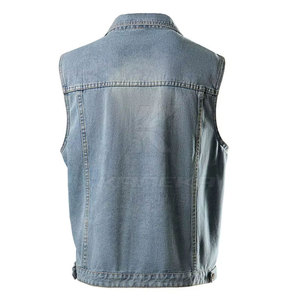 Gilet en jean d'hiver pour homme, vêtement classique pour tous les jours, avec matière douce et fermeture à boutons, service OEM - Product Image 2