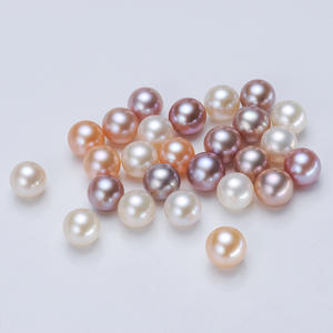 Perlas de Agua Dulce Naturales de Color Natural de 7-9 mm, Perlas Sueltas con Medio Orificio para Hacer Joyas, Anillos y Pendientes - Product Image 2