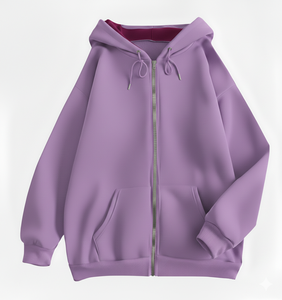 Sweat-shirt à capuche zippé pour femme, style streetwear classique, couleur unie, idéal pour le jogging universitaire et l'usage quotidien - Product Image 1