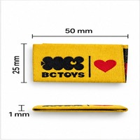 Étiquettes tissées personnalisées avec logo et texte, étiquettes à coudre pour vêtements, articles vestimentaires et sacs