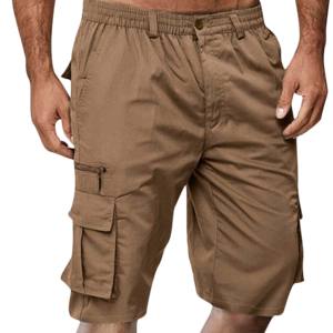 Short cargo en coton de style urbain pour hommes avec logo personnalisé multi-poches Pantalons décontractés d'été Prix de vente total - Product Image 3