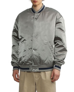 Ladies Satin <b>Varsity</b> <b>Jacket</b> OEM Custom Outdoor Winter Collar <b>Varsity</b> Satin <b>Bomber</b> <b>Jacket</b> for <b>Men</b> Windbreaker Silk Satin Comfort - Product Image 5