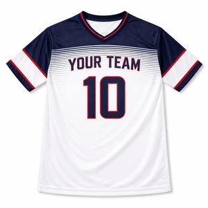 Camiseta de Fútbol Personalizada, Talla Grande, Transpirable, de Secado Rápido, 100% Poliéster, con Nombre y Número del Jugador Bordados - Product Image 4