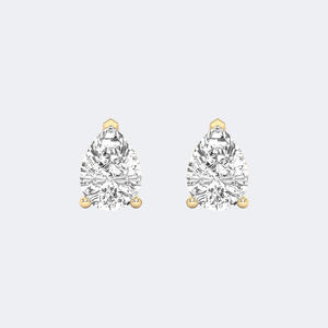 Boucles d'oreilles clous en diamant taille poire 1,00 CTW, pointe en V, D-E-F VVS-VS, cultivées en laboratoire, or 14K certifié, bijoux de luxe durables, coffret cadeau - Product Image 5
